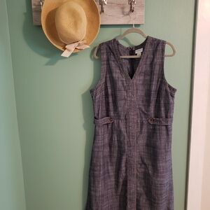 Liz Claiborne Denim Sleeveless V-Neck Sundress
